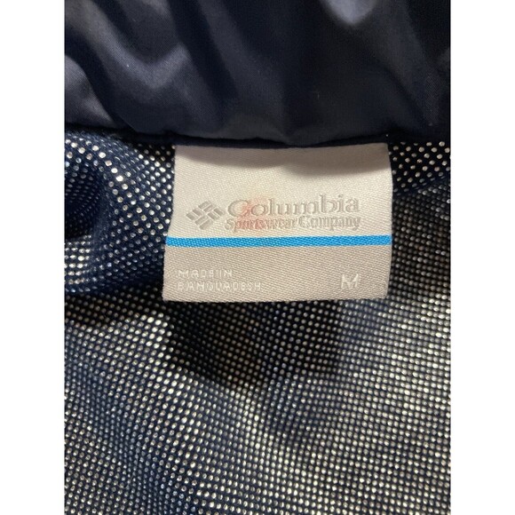 Columbia Women’s Medium Jacket Omni Heat Blue Gray Felt Sleeves Unique Style - Picture 6 of 9